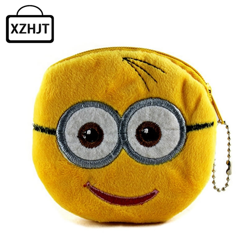 niedlichen Cartoon Plüsch Geldbörse Kinder Zip Geldbörse Brieftasche Spider Man Hallo Kitty Minions Kind