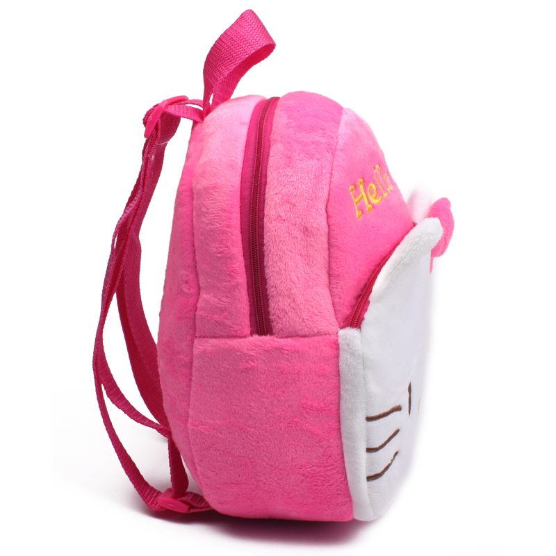 hohe Qualität Rose Red Hallo Kitty Plüsch Cartoon Spielzeug Rucksack Mädchen Charakter Schultasche