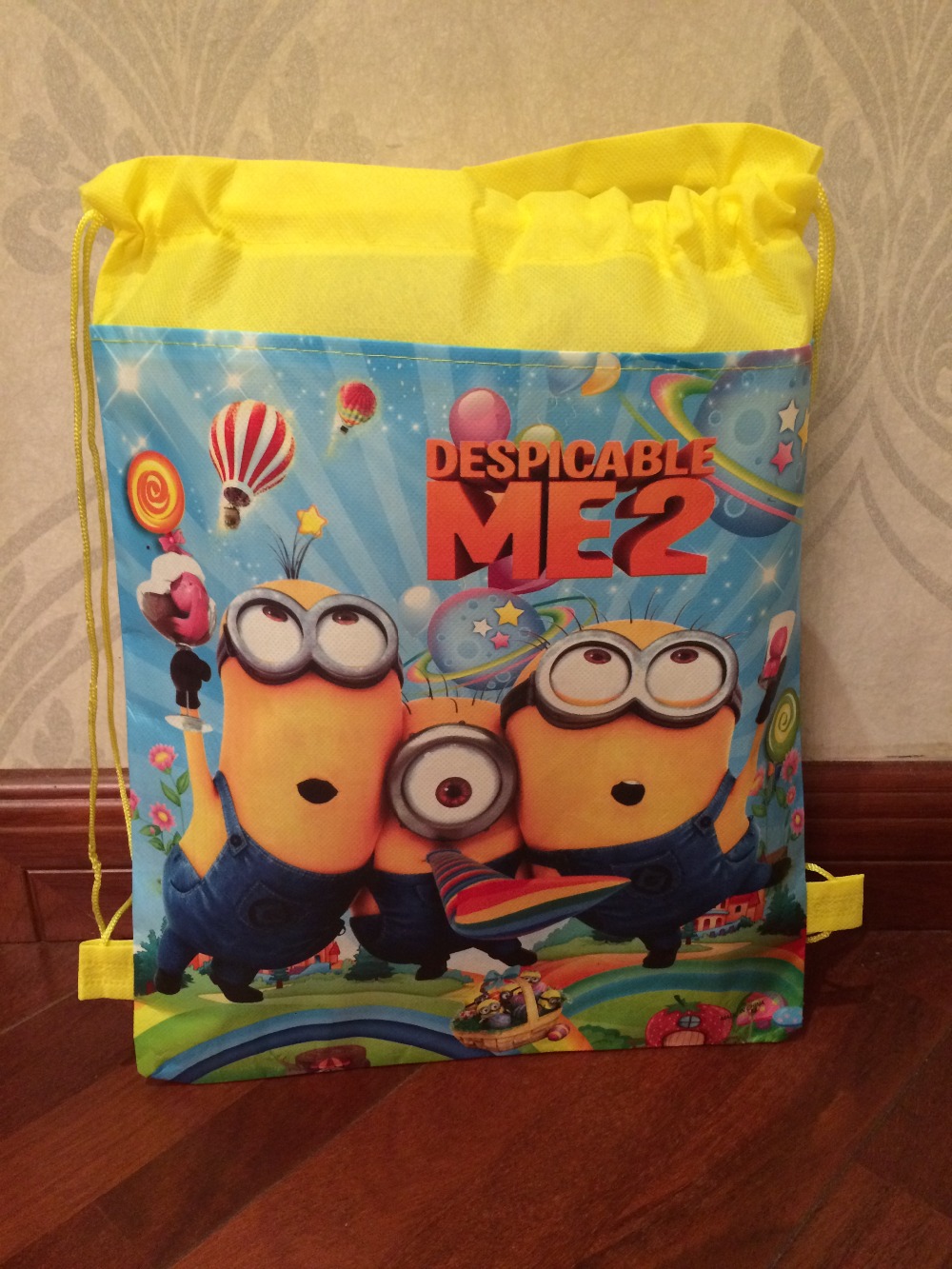 minion Rucksack gmy schule vlies string schuhbeutel für jungen und mädchen kinder geburtstagsgeschenke