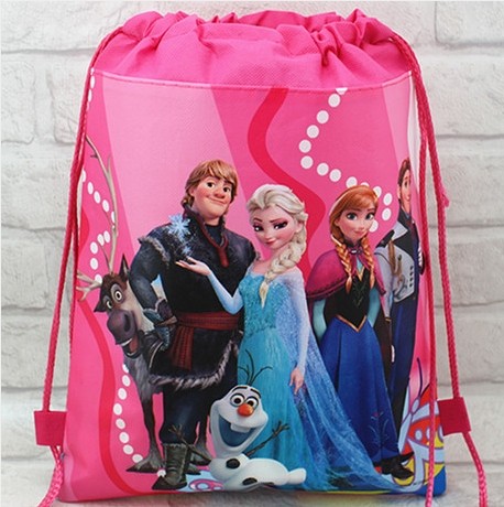 Minion Elsa gmy Schultasche Vlies String Schuh Rucksack Einkaufstasche für Jungen und Mädchen Kinder