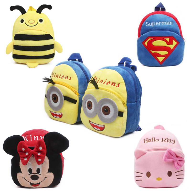 Neue nette cartoon kinder plüsch Rucksack spielzeug mini schulranzen kinder geschenke kindergarten jungen mädchen