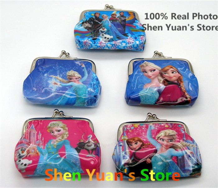 Großhandel 12 teile los Elsa Anna Geldbörsen kinder Snow Queen Brieftasche chilldren prinzessin Elsa Anna