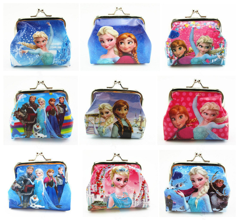 Großhandel 12 teile los Elsa Anna Geldbörsen kinder Snow Queen Brieftasche chilldren prinzessin Elsa Anna