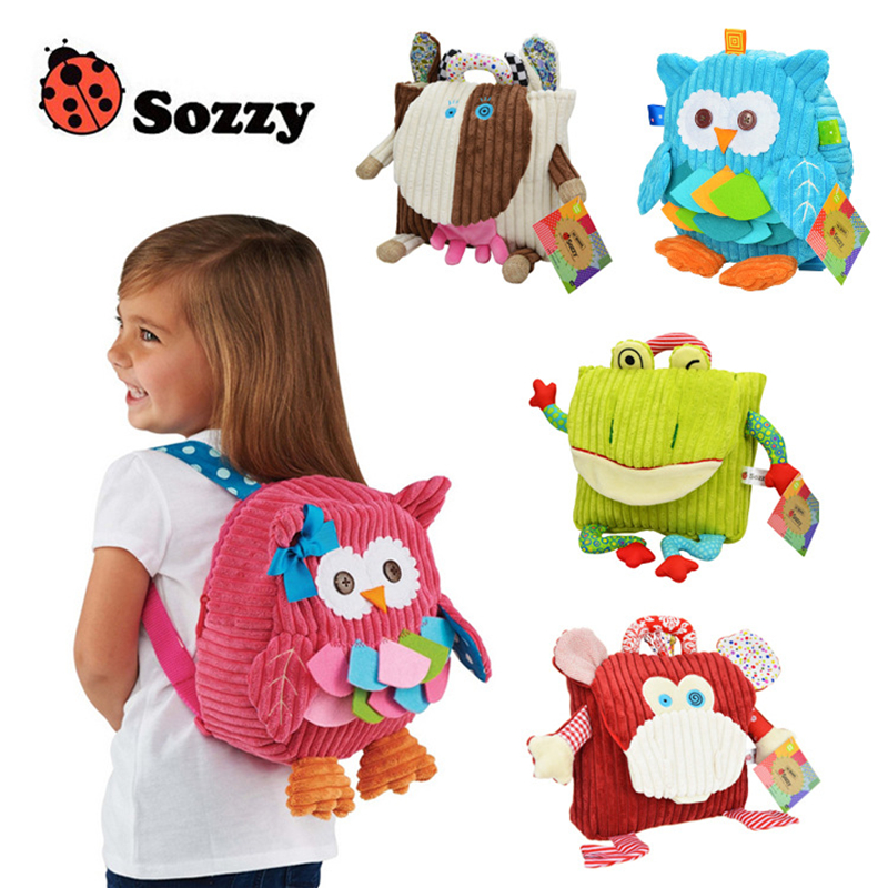 Sozzy Nettes Kind Plüsch Schule Rucksäcke 25 cm Tierfigur Tasche Kind Mädchen Jungen Geschenke Spielzeug