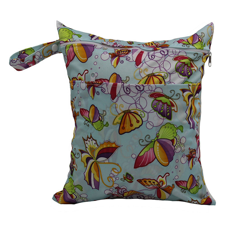 (1 teil los) Doppel Taschen Wasserdichte Portable Multifunktionale Baby windel windel Taschen Entwickelt Windel Nass