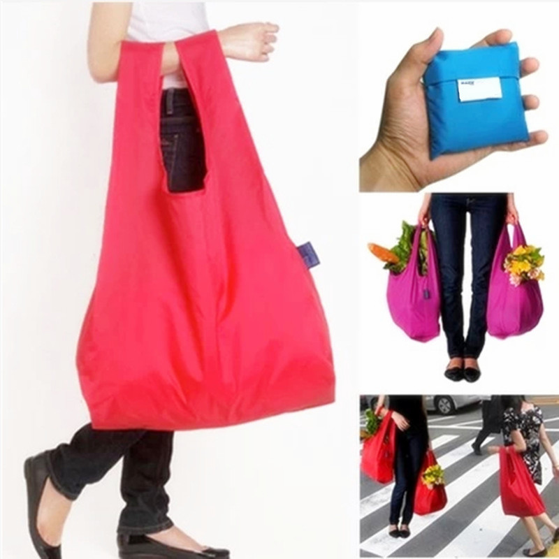 2 stück Neue Eco Einkaufs Travel Umhängetasche Tasche Tote Handtasche Klappwiederverwendbaren Taschen