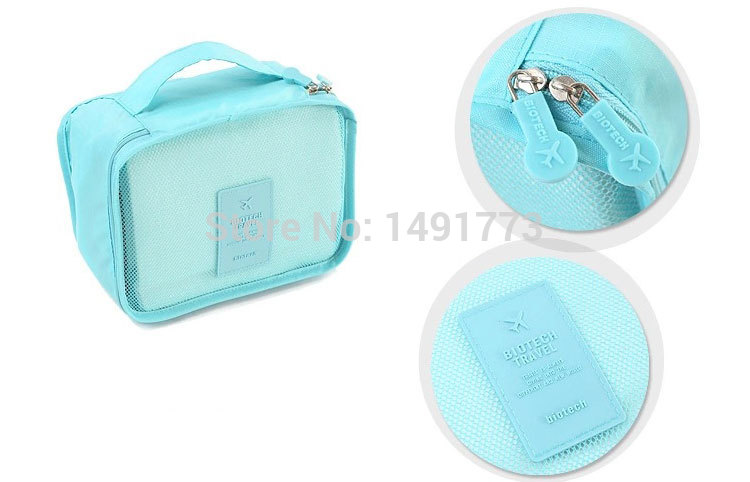 6 teile satz Mode Doppel Reißverschluss Wasserdicht Polyester Herren und Damen Gepäck Reisetaschen