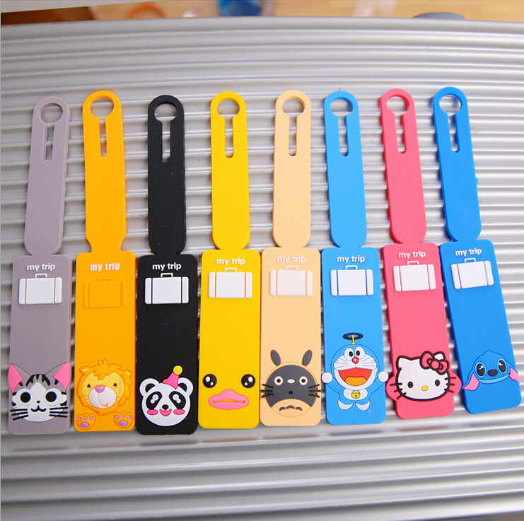 1 stück Reise Zubehör Niedlichen Cartoon Silikon Gepäckanhänger Koffer Rucksack Flugzeug Flugzeug