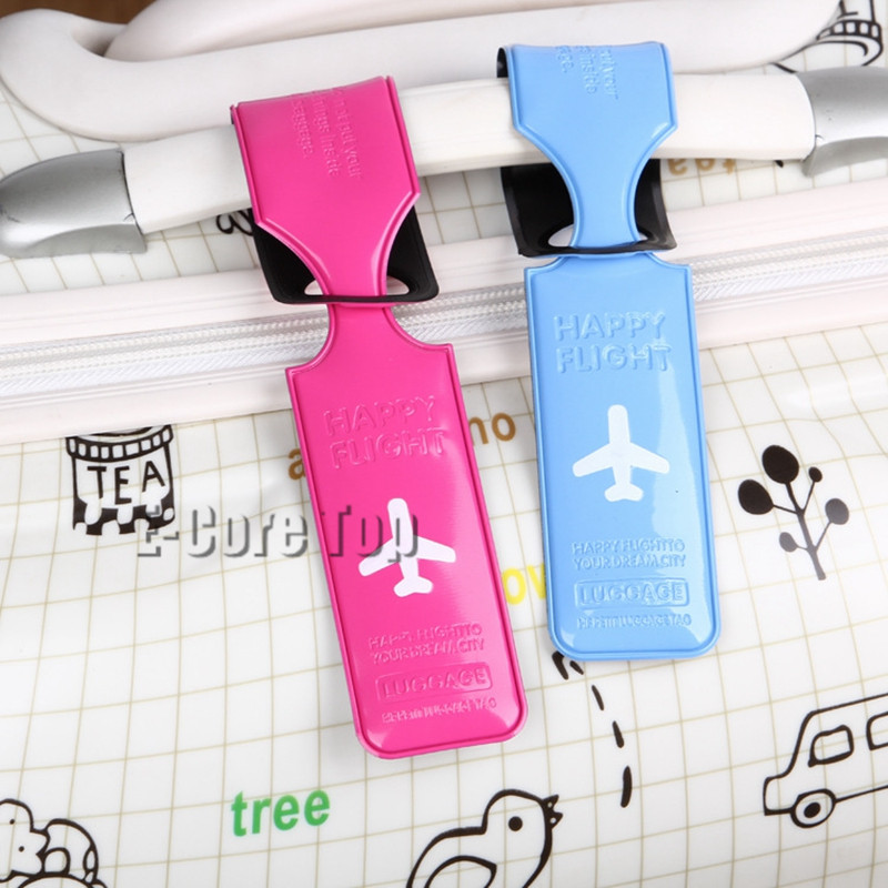 Koreanische Art Gepäck Tag Leicht Identifizieren Für Reisen PVC Weich Modische Koffer Label ID Adresse