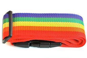 Freies Verschiffen 1 stück Minorder Regenbogen reise gepäck koffer Strap gepäck koffer Sichere Lock