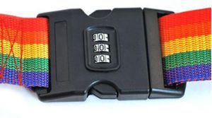 Freies Verschiffen 1 stück Minorder Regenbogen reise gepäck koffer Strap gepäck koffer Sichere Lock