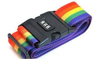 Freies Verschiffen 1 stück Minorder Regenbogen reise gepäck koffer Strap gepäck koffer Sichere Lock