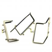 2 stück MetallGeldbeutel beutel rahmen Kuss Schließe Sperre Bronzeton 20 cm x 8 cm