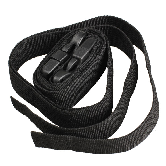 2 stück Schwarz Verstellbare Nylon Reise Camping Gepäck Zelt Binden Band Strap Reise Zubehör