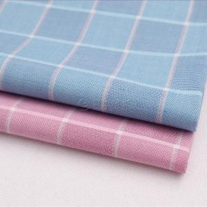 Bamboo fiber woven fabric, woven plaid fabric, bamboo fiber shirt fabric