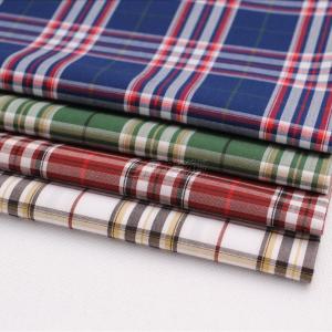 Bamboo fiber woven shirt fabric, woven plaid shirt fabric