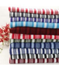 Full polyester cationic striped polar fleece 200g multi-color autumn and winter flannel knitted jacket blanket fabric ma