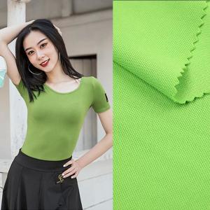 Knitted 40S combed cotton polyester stretch pique mesh school uniform work clothes T-shirt polo shirt fabric in stock