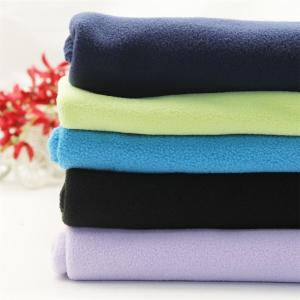 Knitted polyester low elastic polar fleece dyed fabric Double brush double shake multi-color autumn and winter coat blan