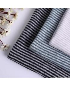 Brushed yarn-dyed striped fabric, positioning print abstract, single-sided combed coarse knit fabric, sportswear fashion