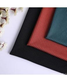 Polyurethane 4*2 rib T-shirt fabric 200G rib stripe 100D fashion sportswear knitted fabric