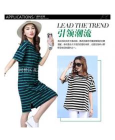 Wholesale striped knitted fabrics in stock, combed cotton yarn-dyed spandex jersey, knitted spring and summer clothing f