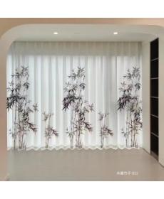 Chinese ink bamboo bamboo rhyme study living room window screen