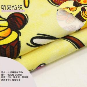 32s cotton spandex stretch jersey cartoon digital printing fabric T-shirt clothing printing fabric