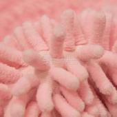 Spot factory direct sales mop velvet knitted polyester light pink floor mat fabric